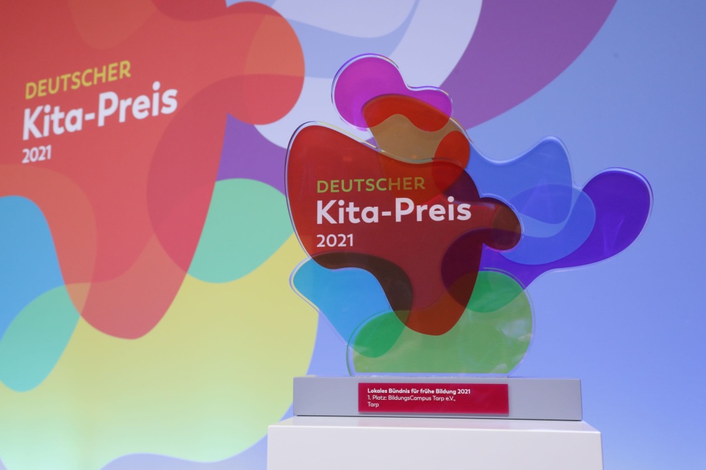 Trophäe des Deutschen Kita-Preises 2021 